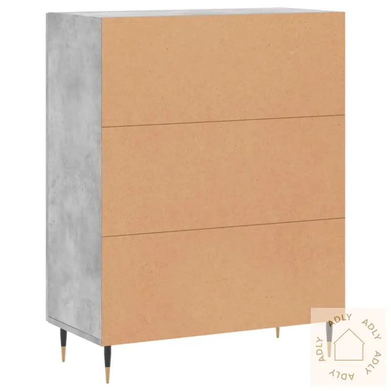 Skjenk Betonggrå 69,5X34X90 Cm Konstruert Tre