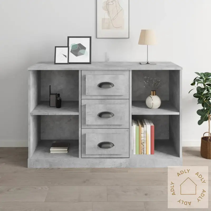Skjenk Betonggrå 104,5X35,5X67,5 Cm Konstruert Tre