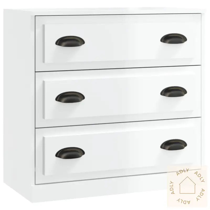 Skjenk Høyglans Hvit 70X35,5X67,5 Cm Konstruert Tre