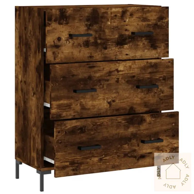 Skjenk Røkt Eik 69,5X34X90 Cm Konstruert Tre