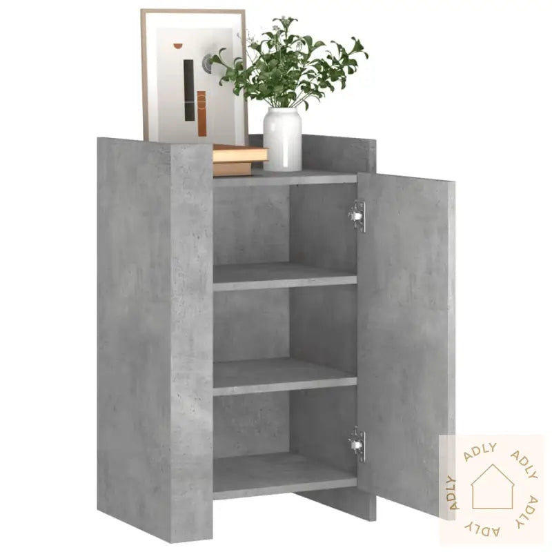 Skjenk Betonggrå 45X35X75 Cm Konstruert Tre