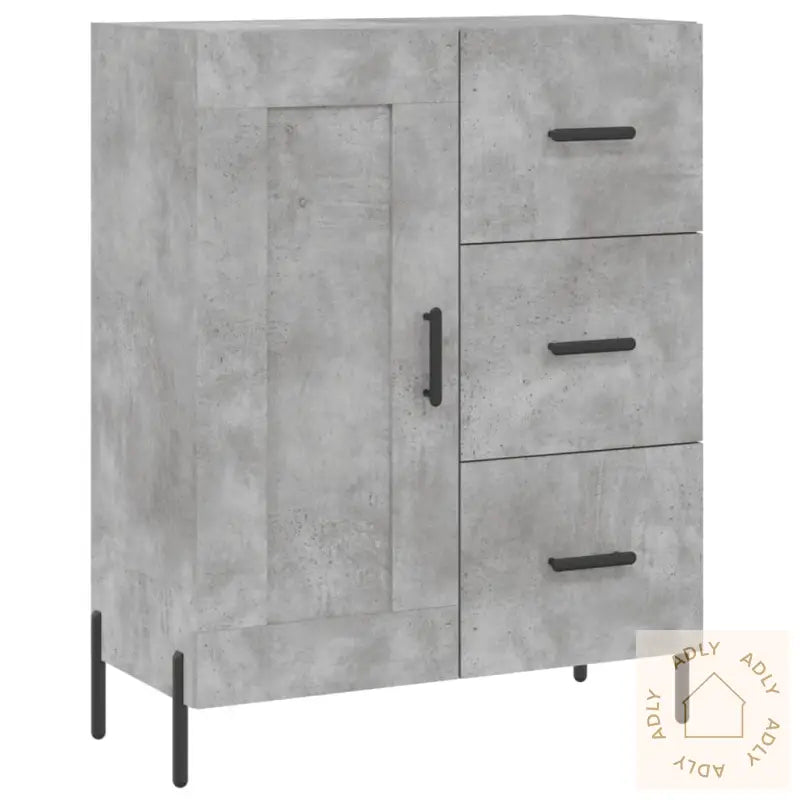 Skjenk Betonggrå 69,5X34X90 Cm Konstruert Tre