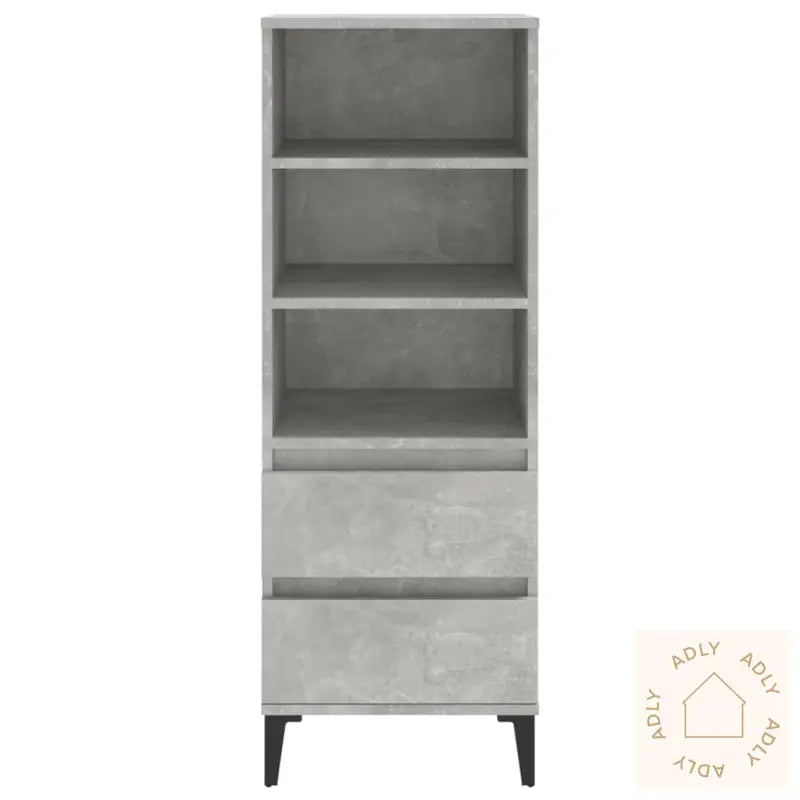 Highboard Betonggrå 40X36X110 Cm Konstruert Tre