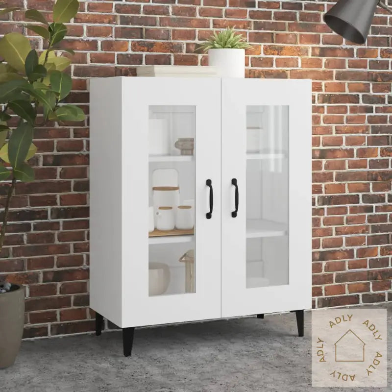 Skjenk Hvit 69,5X34X90 Cm Konstruert Tre