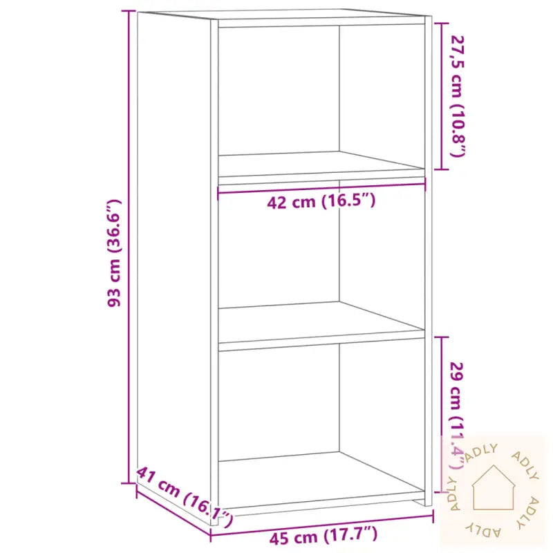 Skjenk Hvit 45X41X93 Cm Konstruert Tre
