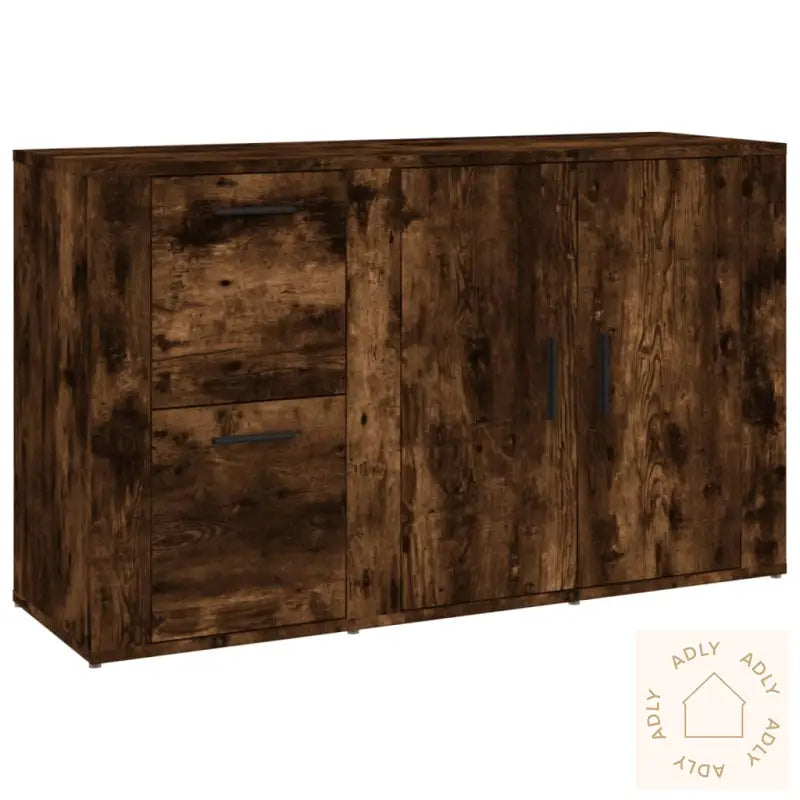 Skjenk Røkt Eik 100X33X59,5 Cm Konstruert Tre