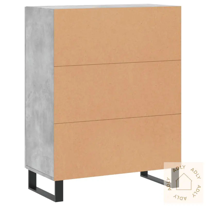 Skjenk Betonggrå 69,5X34X90 Cm Konstruert Tre