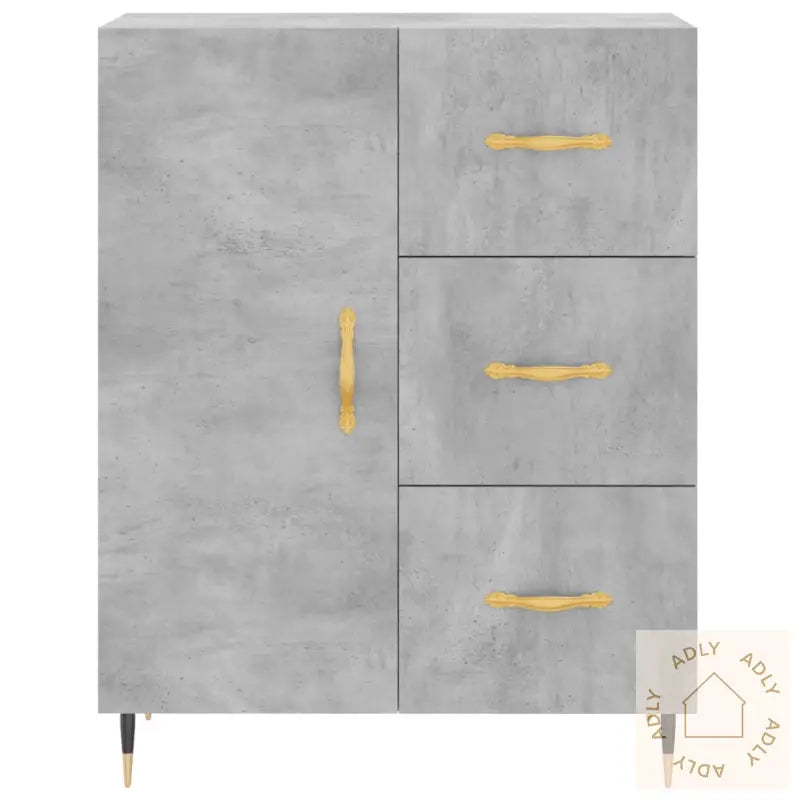 Skjenk Betonggrå 69,5X34X90 Cm Konstruert Tre