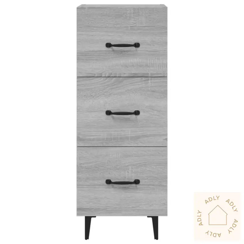 Skjenk Grå Sonoma 34,5X34X90 Cm Konstruert Tre