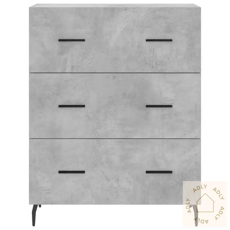 Skjenk Betonggrå 69,5X34X90 Cm Konstruert Tre