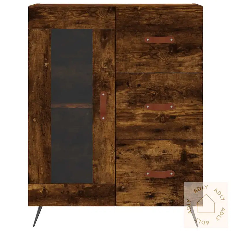 Skjenk Røkt Eik 69,5X34X90 Cm Konstruert Tre