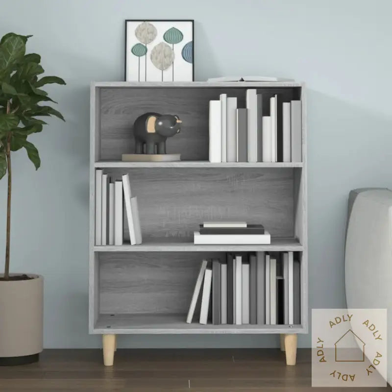 Skjenk Grå Sonoma 69,5X32,5X90 Cm Konstruert Tre