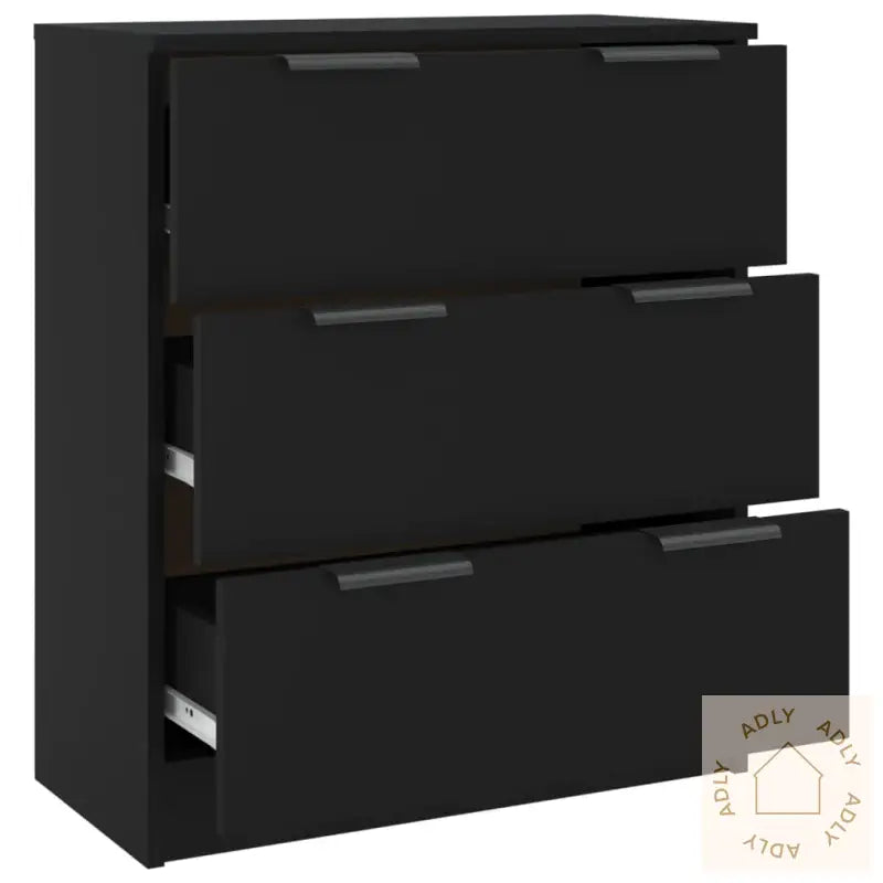 Sidebord Svart 60X30X70 Cm Konstruert Tre