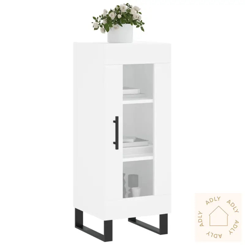 Skjenk Hvit 34,5X34X90 Cm Konstruert Tre