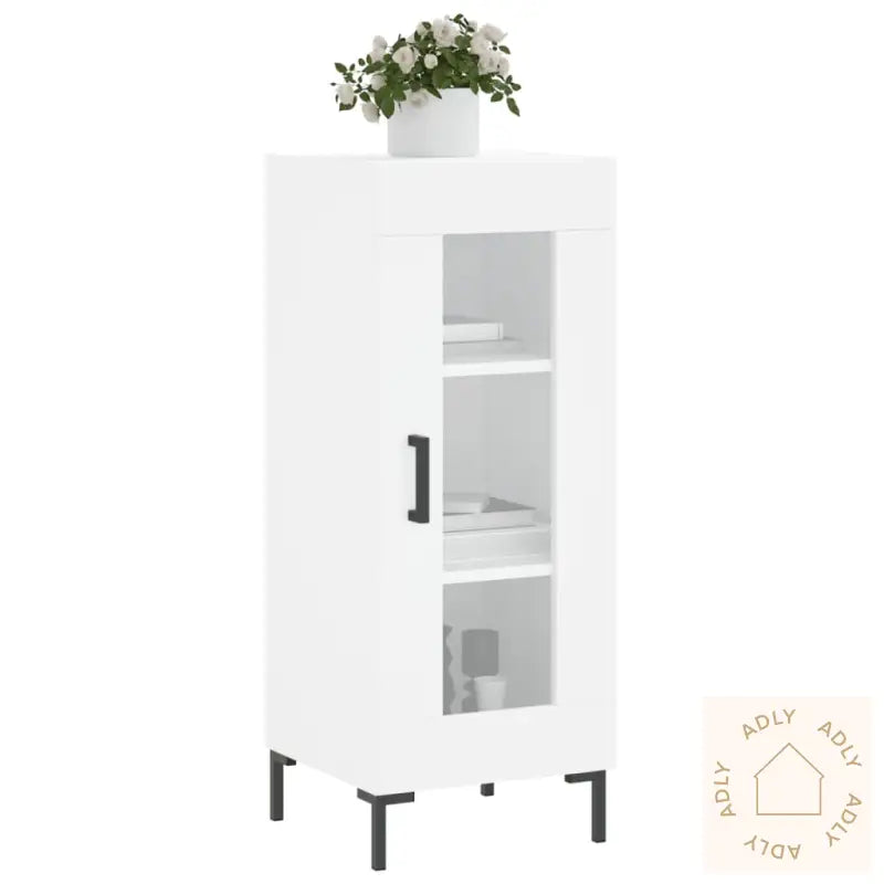 Skjenk Hvit 34,5X34X90 Cm Konstruert Tre