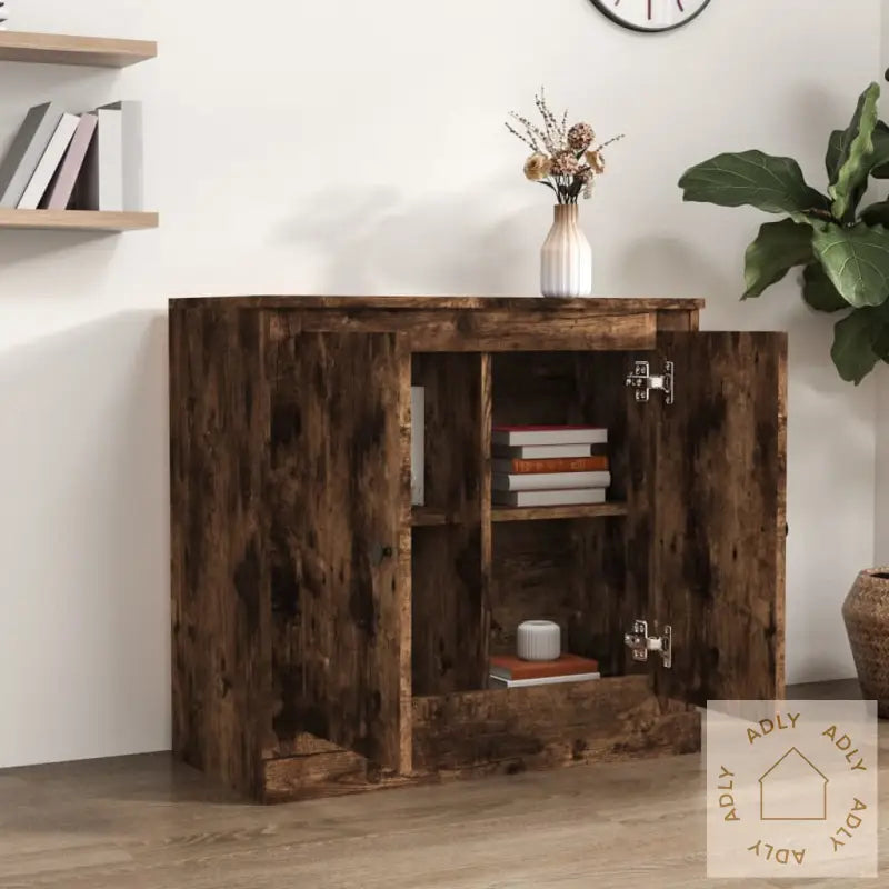 Skjenk Røkt Eik 70X35,5X67,5 Cm Konstruert Tre