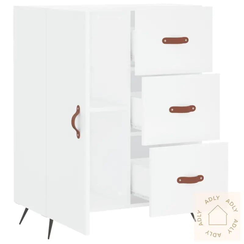 Skjenk Hvit 69,5X34X90 Cm Konstruert Tre