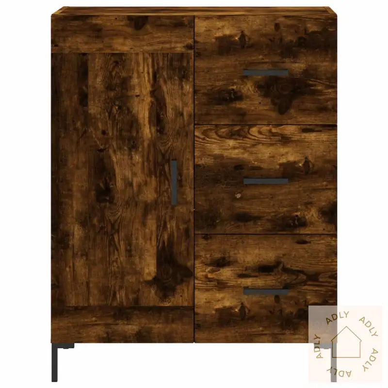 Skjenk Røkt Eik 69,5X34X90 Cm Konstruert Tre