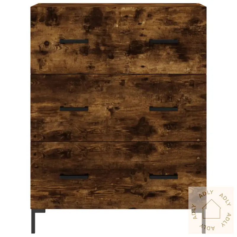 Skjenk Røkt Eik 69,5X34X90 Cm Konstruert Tre