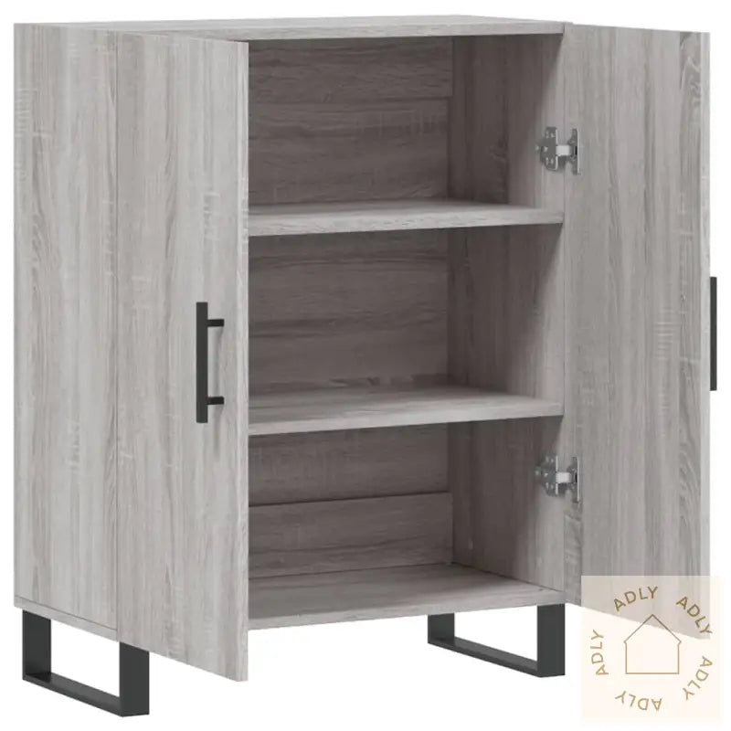 Skjenk Grå Sonoma 69,5X34X90 Cm Konstruert Tre