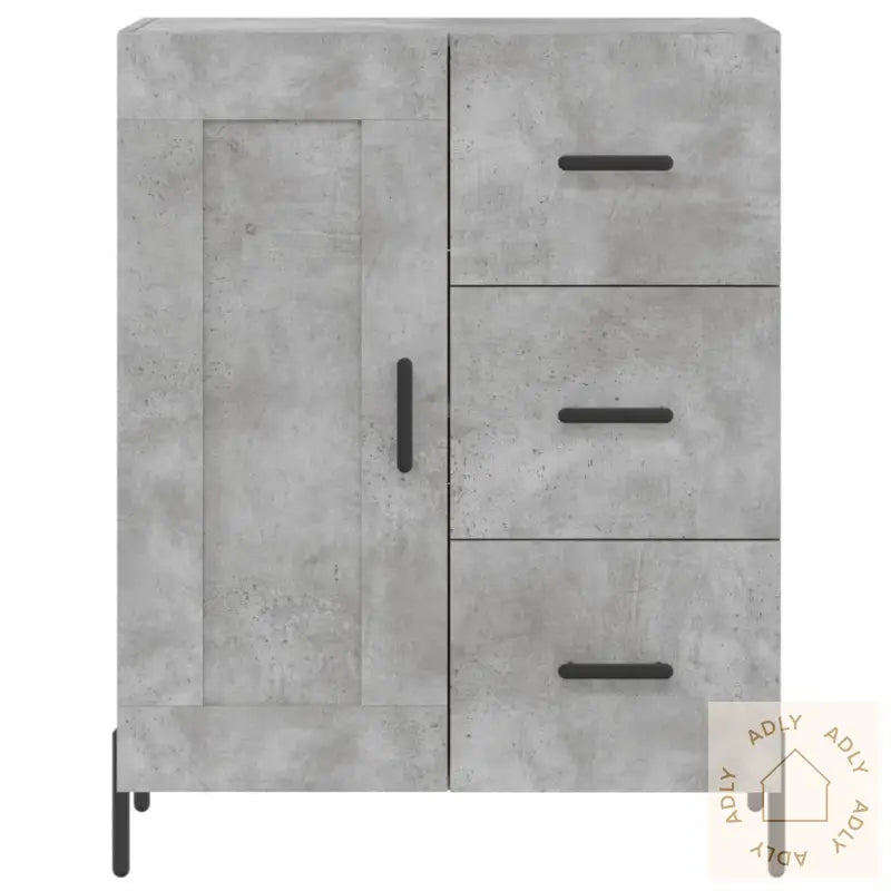 Skjenk Betonggrå 69,5X34X90 Cm Konstruert Tre