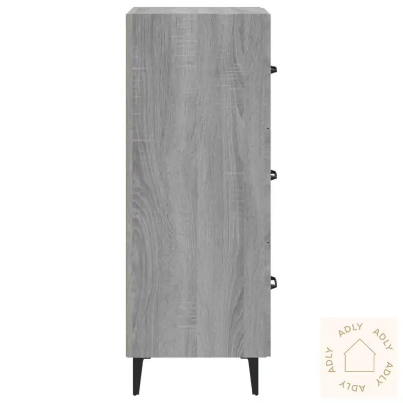 Skjenk Grå Sonoma 34,5X34X90 Cm Konstruert Tre