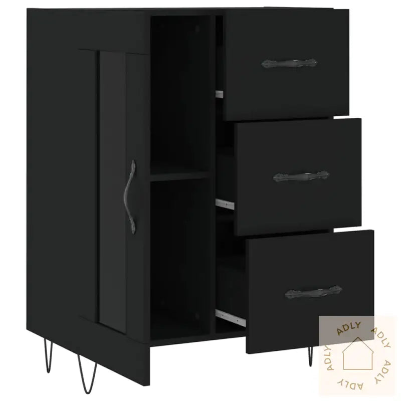 Skjenk Svart 69,5X34X90 Cm Konstruert Tre