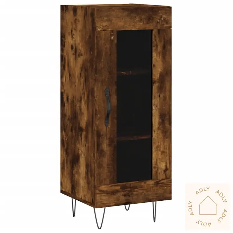 Skjenk Røkt Eik 34,5X34X90 Cm Konstruert Tre