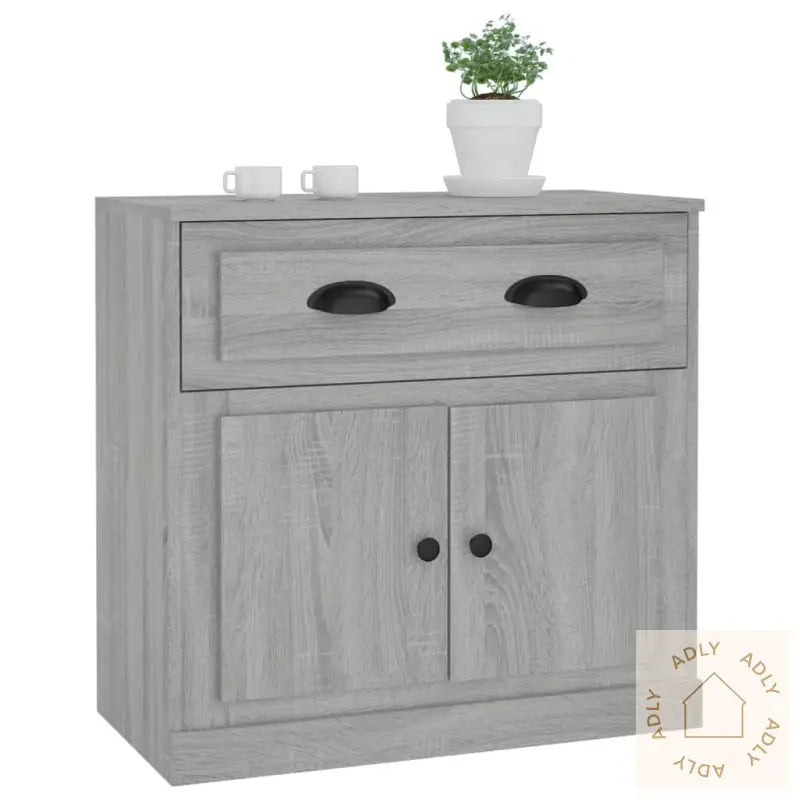 Skjenk Grå Sonoma 70X35,5X67,5 Cm Konstruert Tre