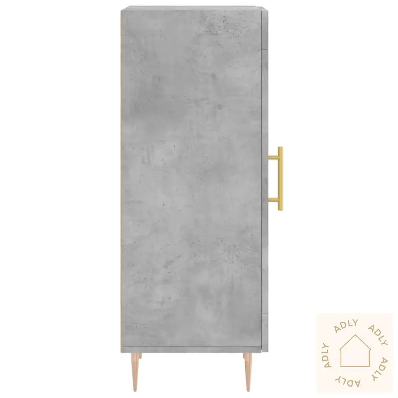 Skjenk Betonggrå 34,5X34X90 Cm Konstruert Tre