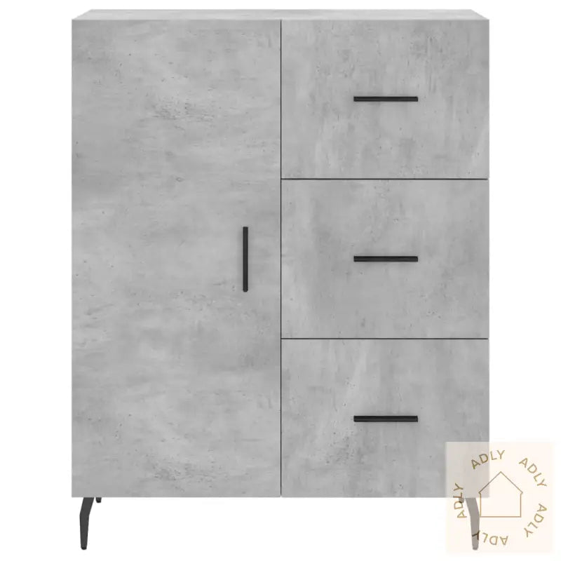 Skjenk Betonggrå 69,5X34X90 Cm Konstruert Tre