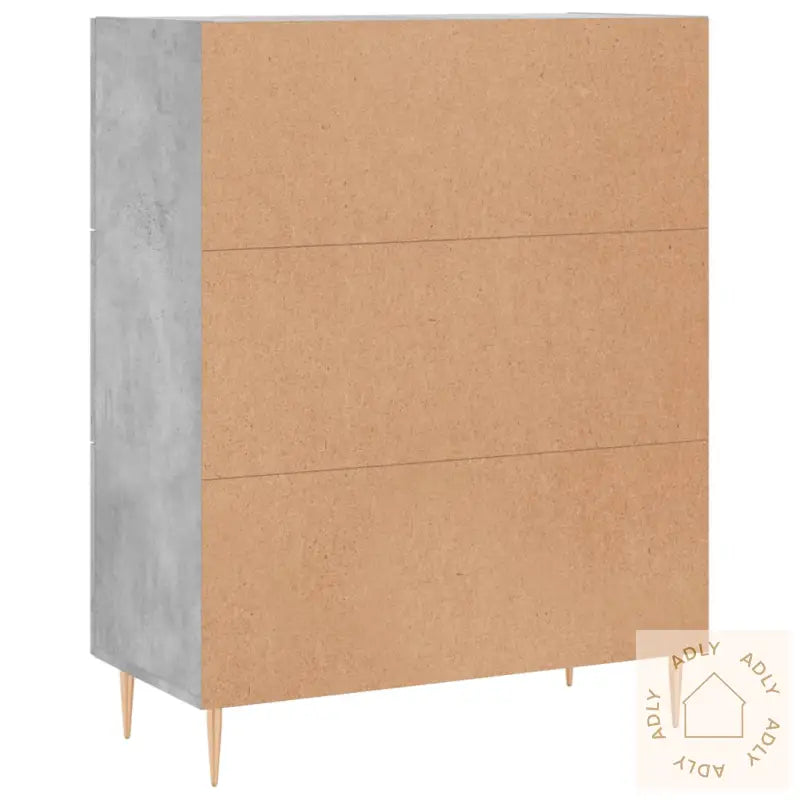 Skjenk Betonggrå 69,5X34X90 Cm Konstruert Tre