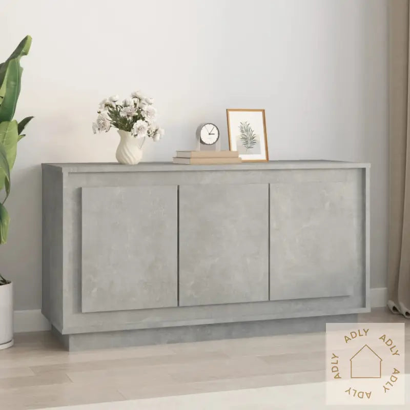 Skjenk Betonggrå 102X35X55 Cm Konstruert Tre