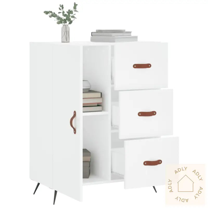 Skjenk Hvit 69,5X34X90 Cm Konstruert Tre