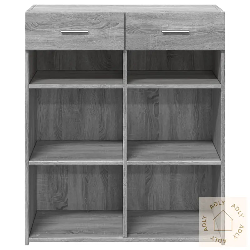 Skjenk Grå Sonoma Eik 80X42,5X93 Cm Konstruert Tre