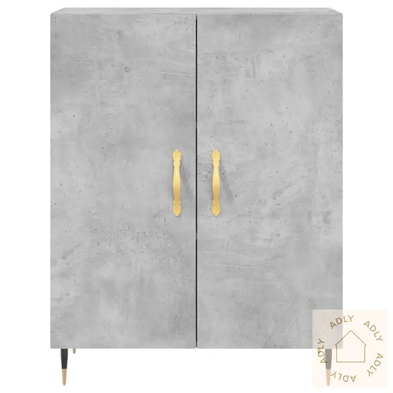 Skjenk Betonggrå 69,5X34X90 Cm Konstruert Tre