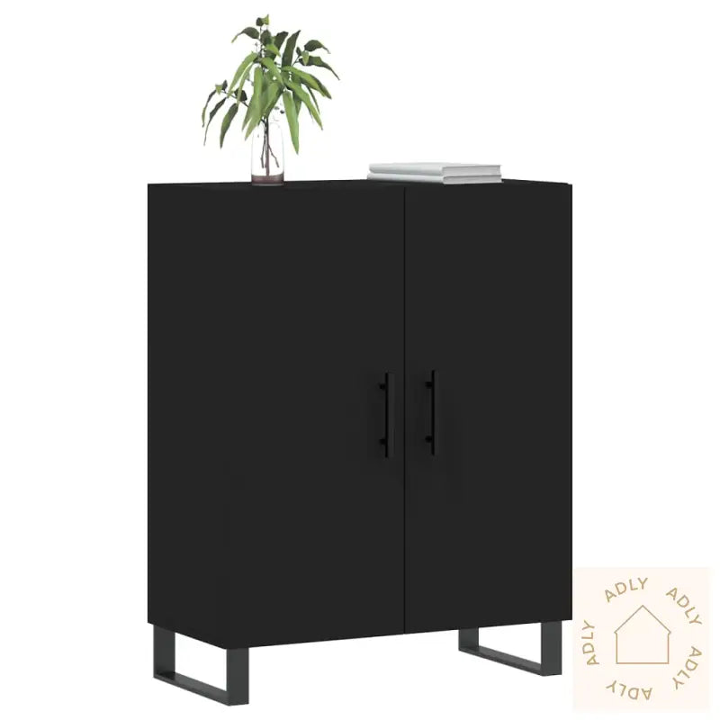 Skjenk Svart 69,5X34X90 Cm Konstruert Tre