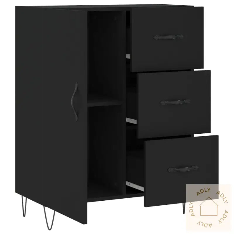 Skjenk Svart 69,5X34X90 Cm Konstruert Tre