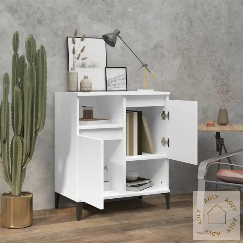 Skjenk Hvit 60X35X70 Cm Konstruert Tre