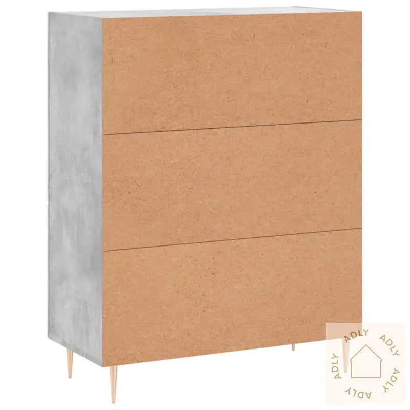 Skjenk Betonggrå 69,5X34X90 Cm Konstruert Tre