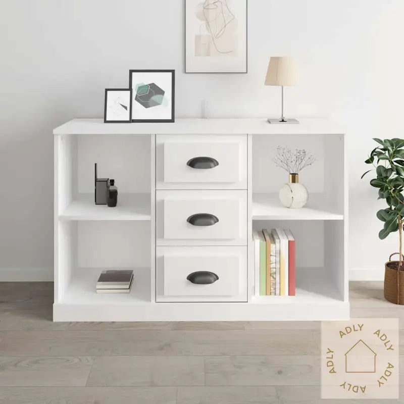 Skjenk Hvit 104,5X35,5X67,5 Cm Konstruert Tre