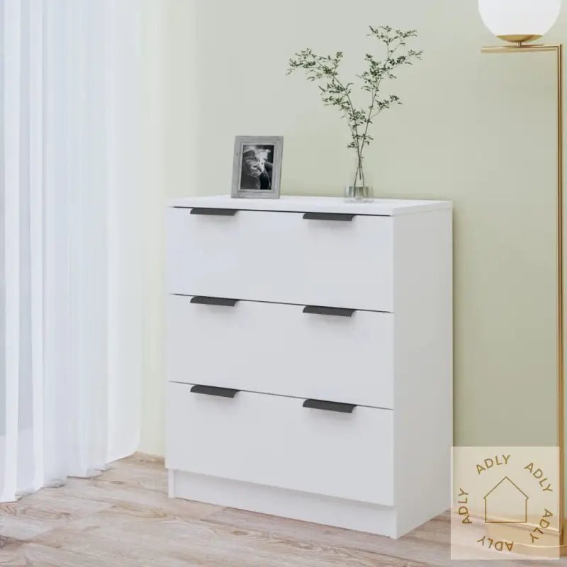 Skjenk Hvit 60X30X70 Cm Konstruert Tre