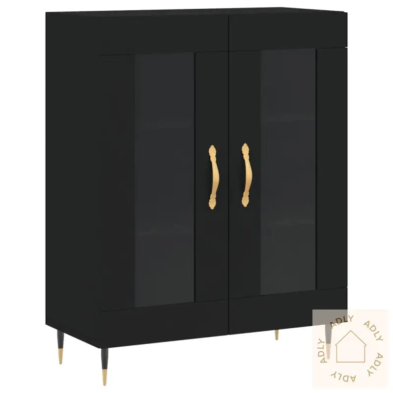Skjenk Svart 69,5X34X90 Cm Konstruert Tre