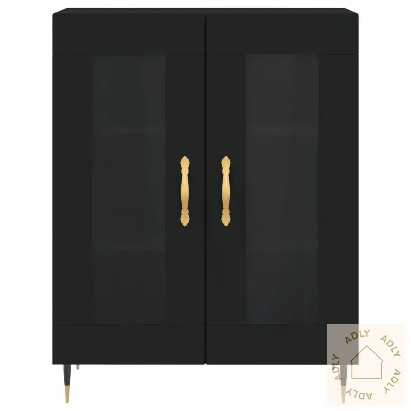 Skjenk Svart 69,5X34X90 Cm Konstruert Tre