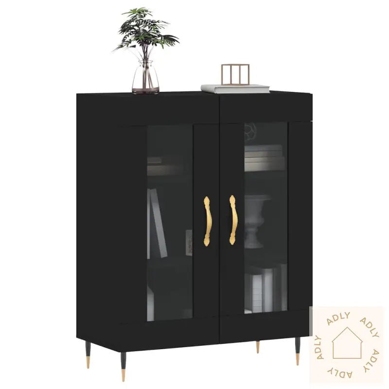 Skjenk Svart 69,5X34X90 Cm Konstruert Tre