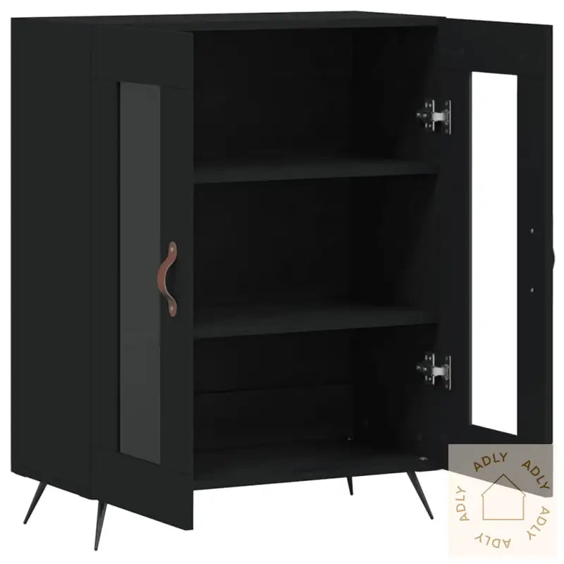 Skjenk Svart 69,5X34X90 Cm Konstruert Tre
