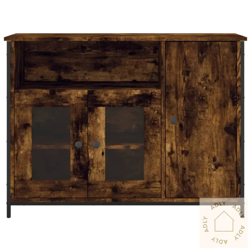 Skjenk Røkt Eik 100X35X75 Cm Konstruert Tre