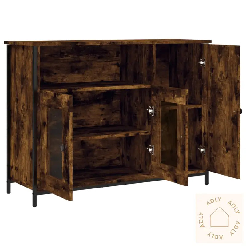 Skjenk Røkt Eik 100X35X75 Cm Konstruert Tre