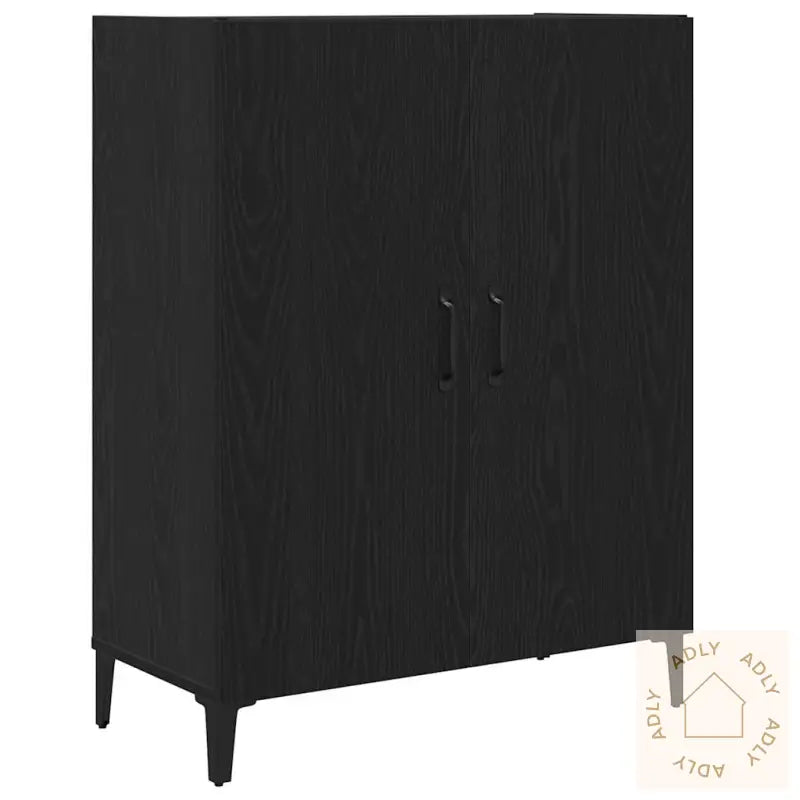 Skjenk Svart Eik 69,5X34X90 Cm Konstruert Tre