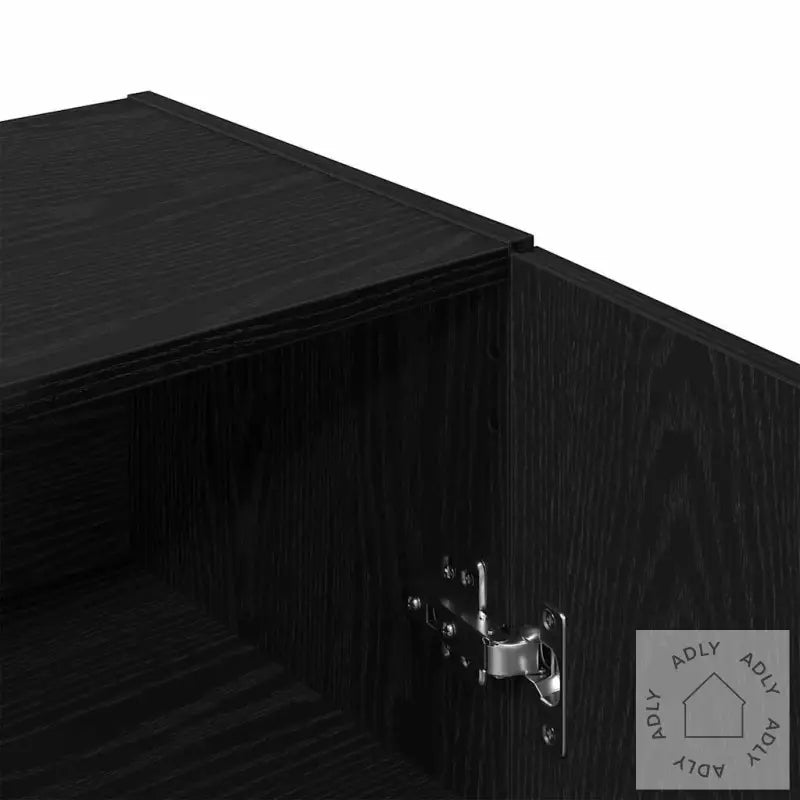 Skjenk Svart Eik 69,5X34X90 Cm Konstruert Tre